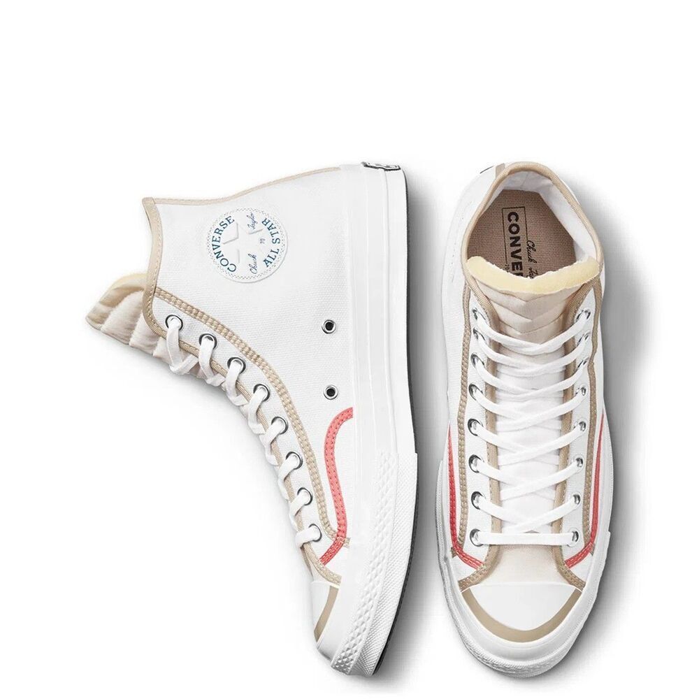 Converse Chuck 70 Varsity Hybrid Hi White String Sneakers M6.5 W8.5 NIB 171408C